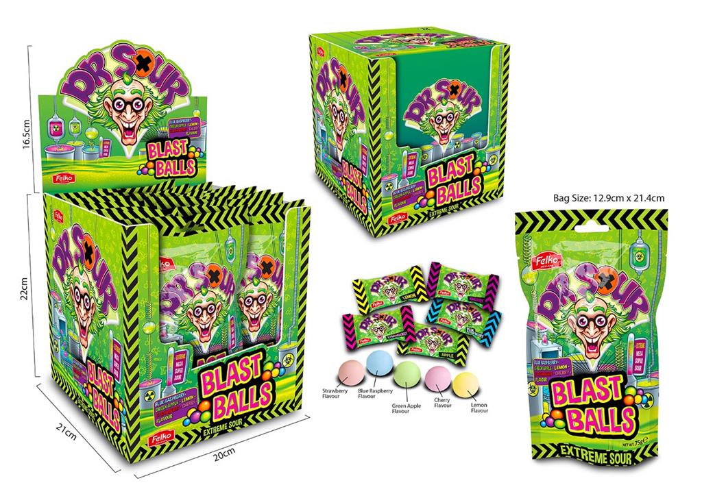 Dr Sour Blast Balls Stand-Up-Bag