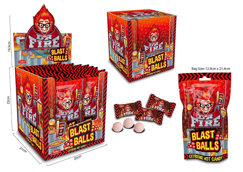 Dr. Fire Blast Balls Stand-Up Bag