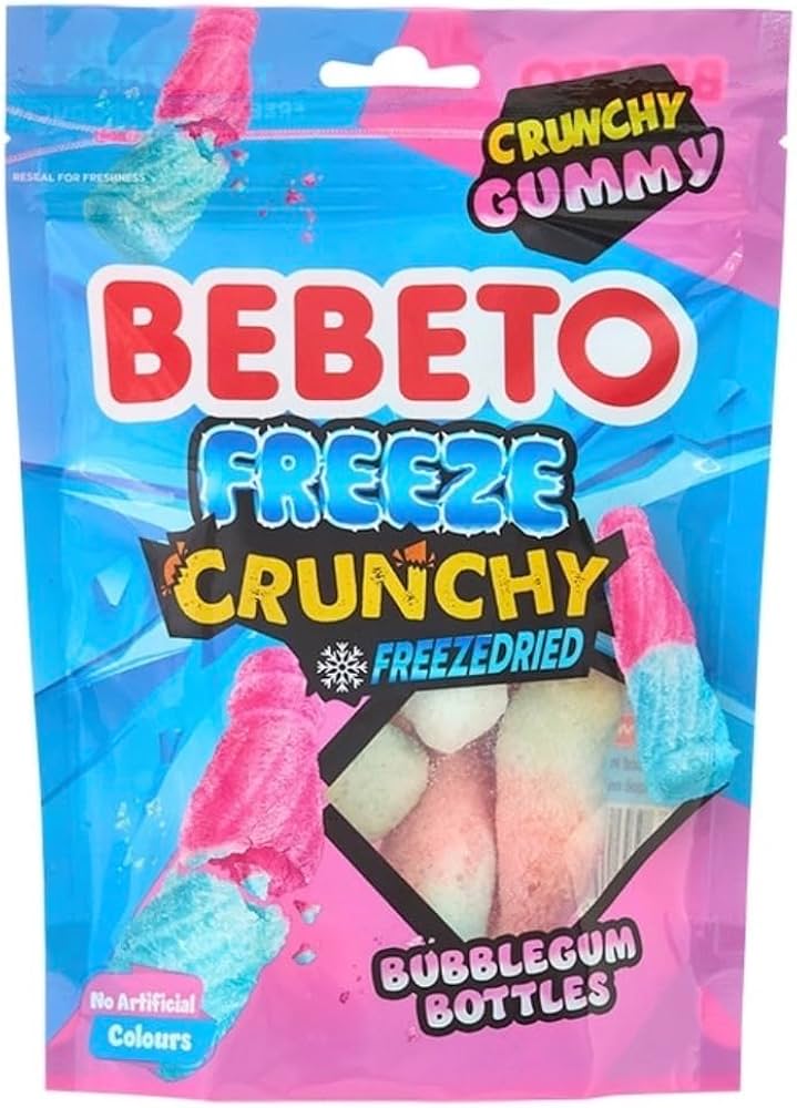 Bebeto Freeze Dried Bubblegum | 12 stuks