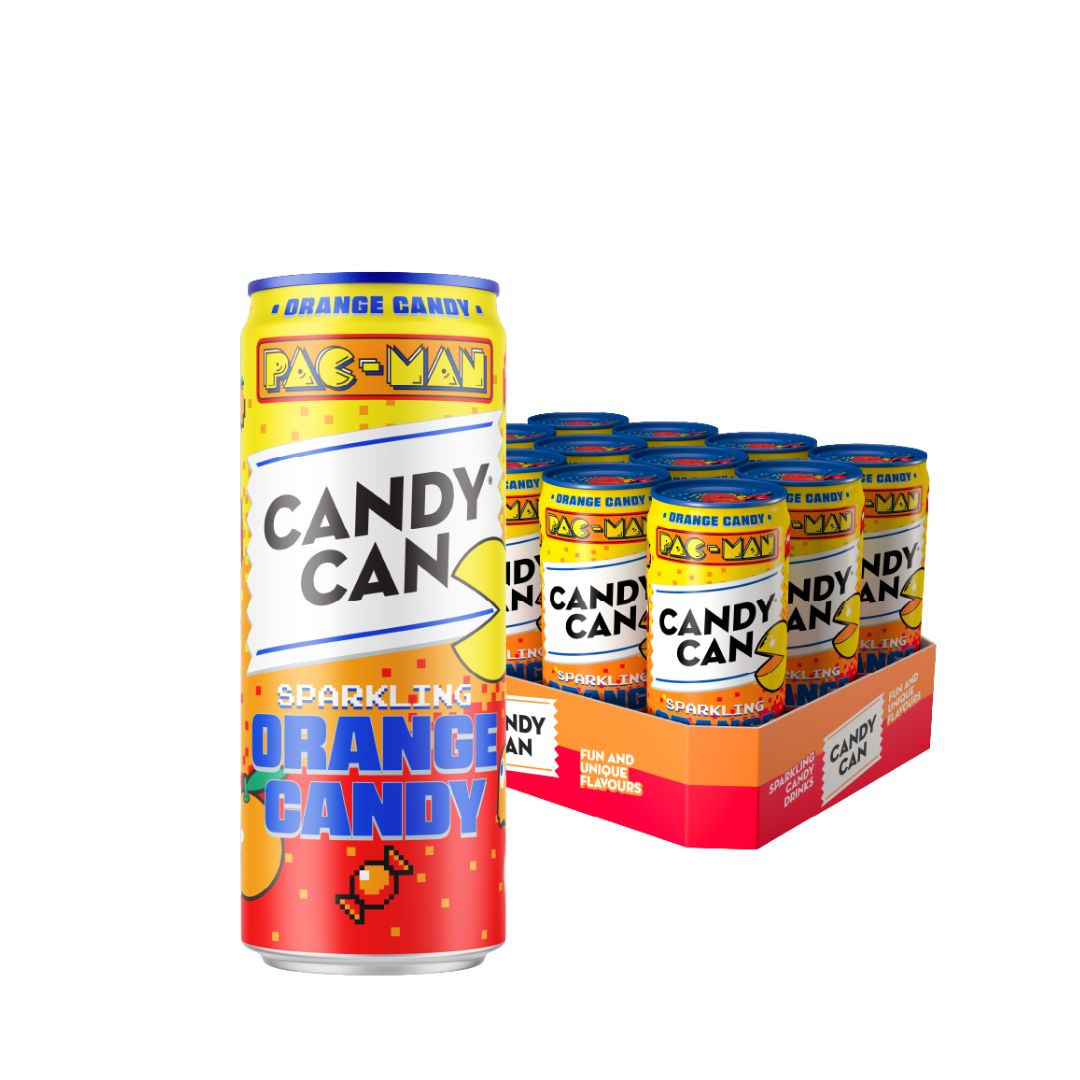 ACTIE: CANDY CAN #2 - Pac-man Cherry Candy & Pac-man Orange Candy
