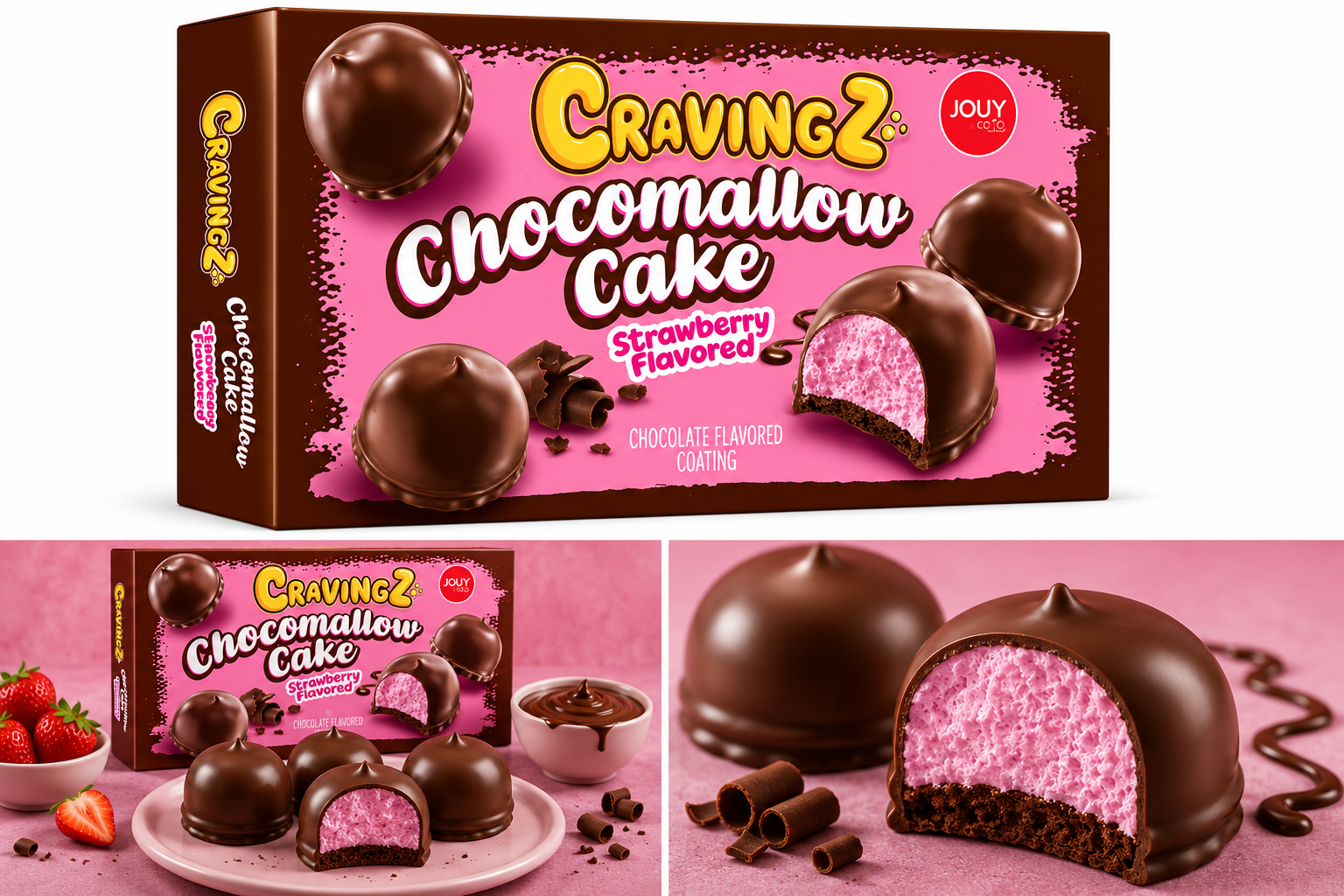 Jouy & Co Chocomallow Strawberry 18x150gr