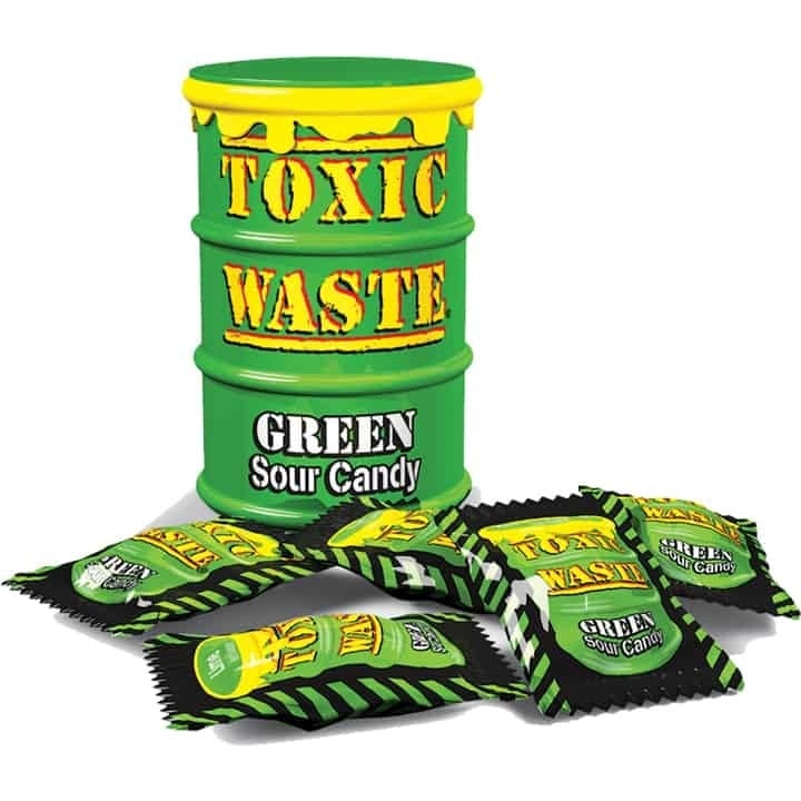 Toxic Waste - Green Sour Candy Drum